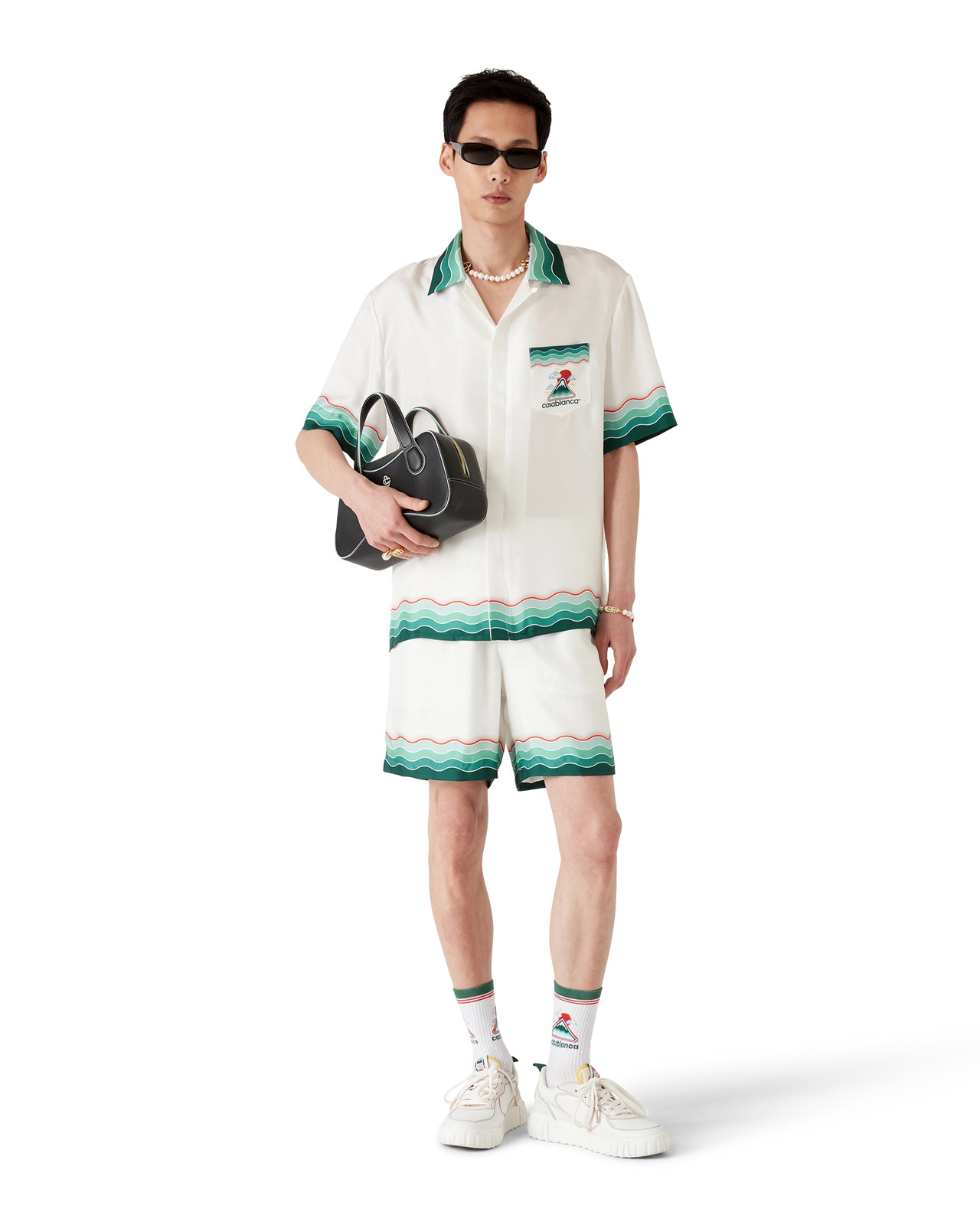 Montagne Ondulee Silk Shorts | Casablanca Paris - 2