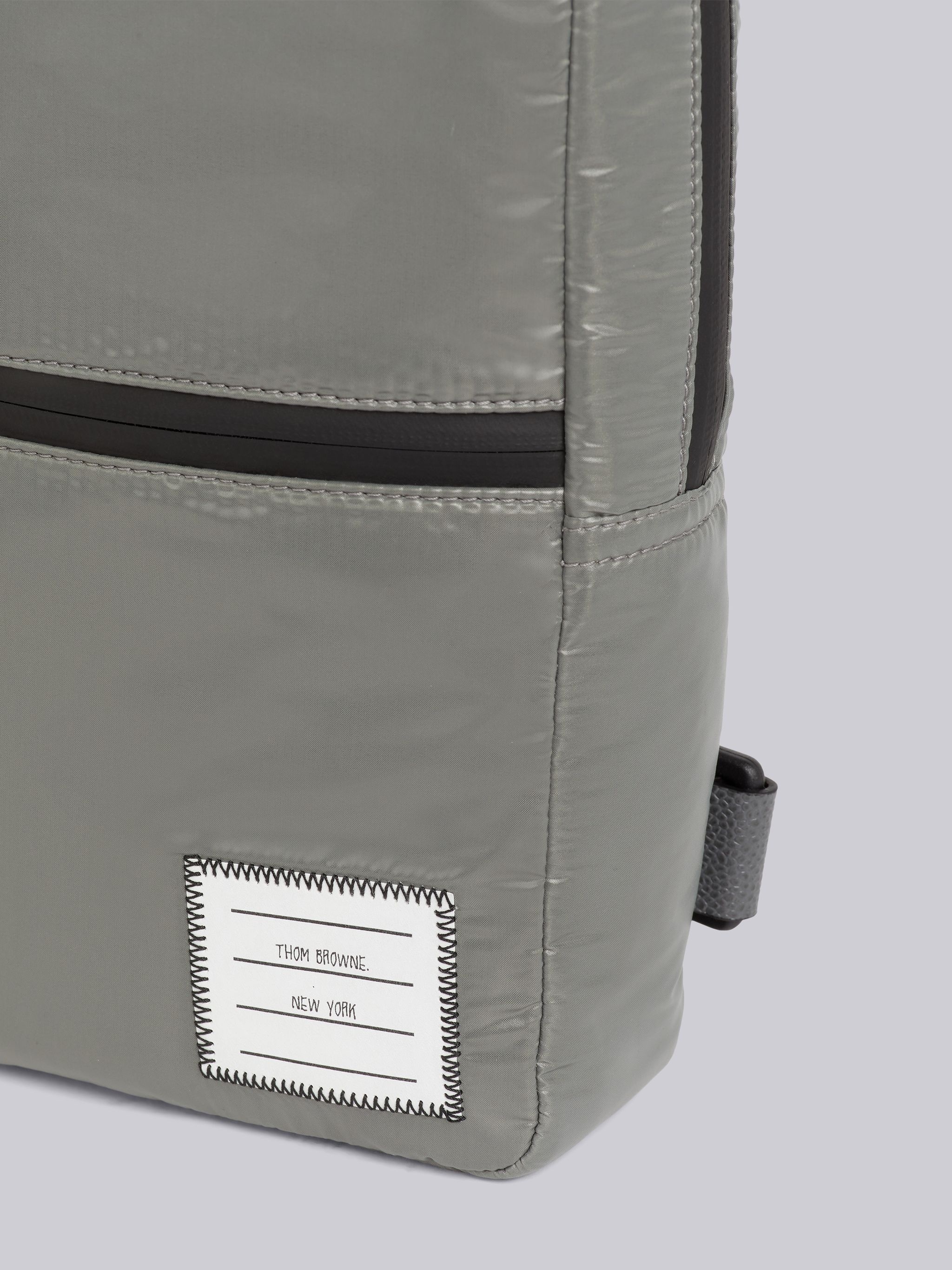 Medium Grey Ripstop Crossbody Backpack - 2