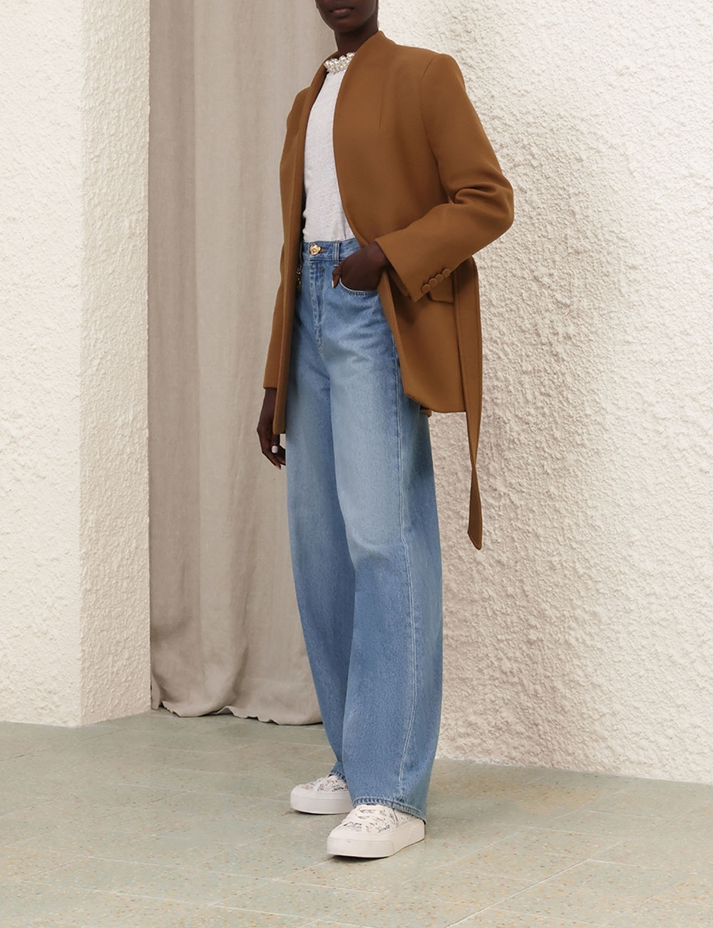 CRUSH BELTED BLAZER - 8