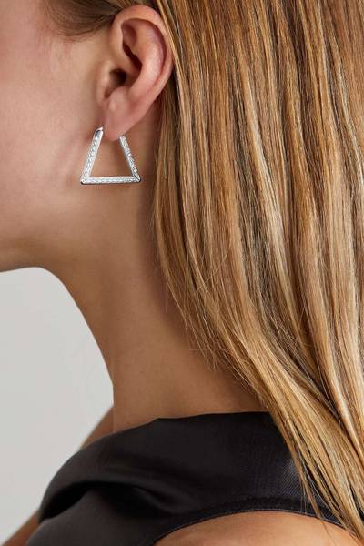 Bottega Veneta Silver cubic zirconia earrings outlook