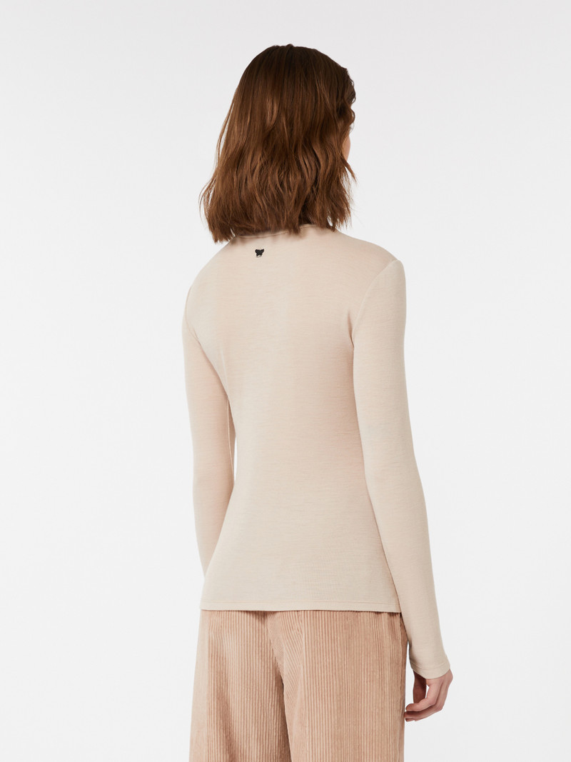 TESEO Wool and silk gauze turtleneck 4