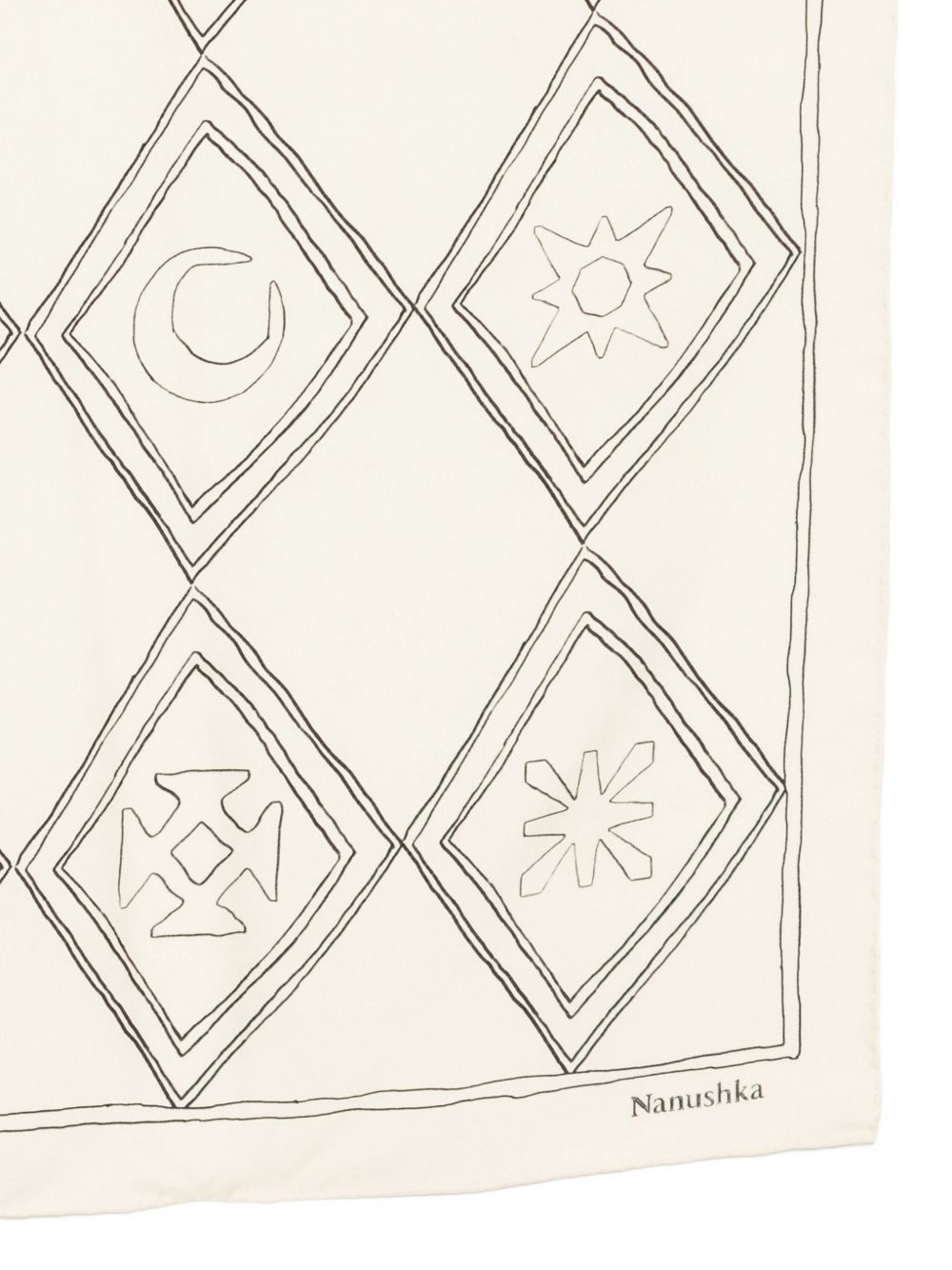argyle-pattern silk scarf - 2
