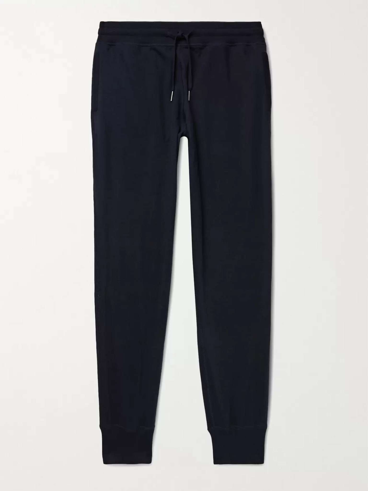 Slim-Fit Tapered Cotton, Silk and Cashmere-Blend Sweatpants - 1