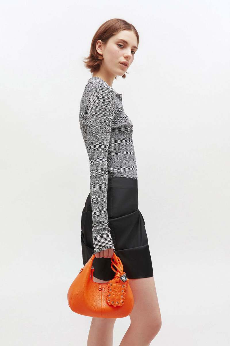 GANNI ORANGE MINI HOBO BAG outlook