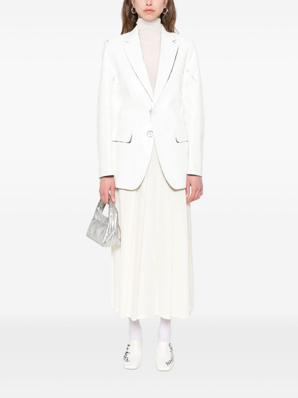 cracked-paint blazer - 2