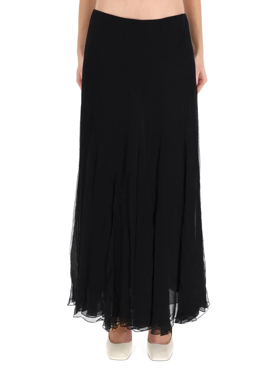 Chloé Women Silk Muslin Maxi Skirt - 1