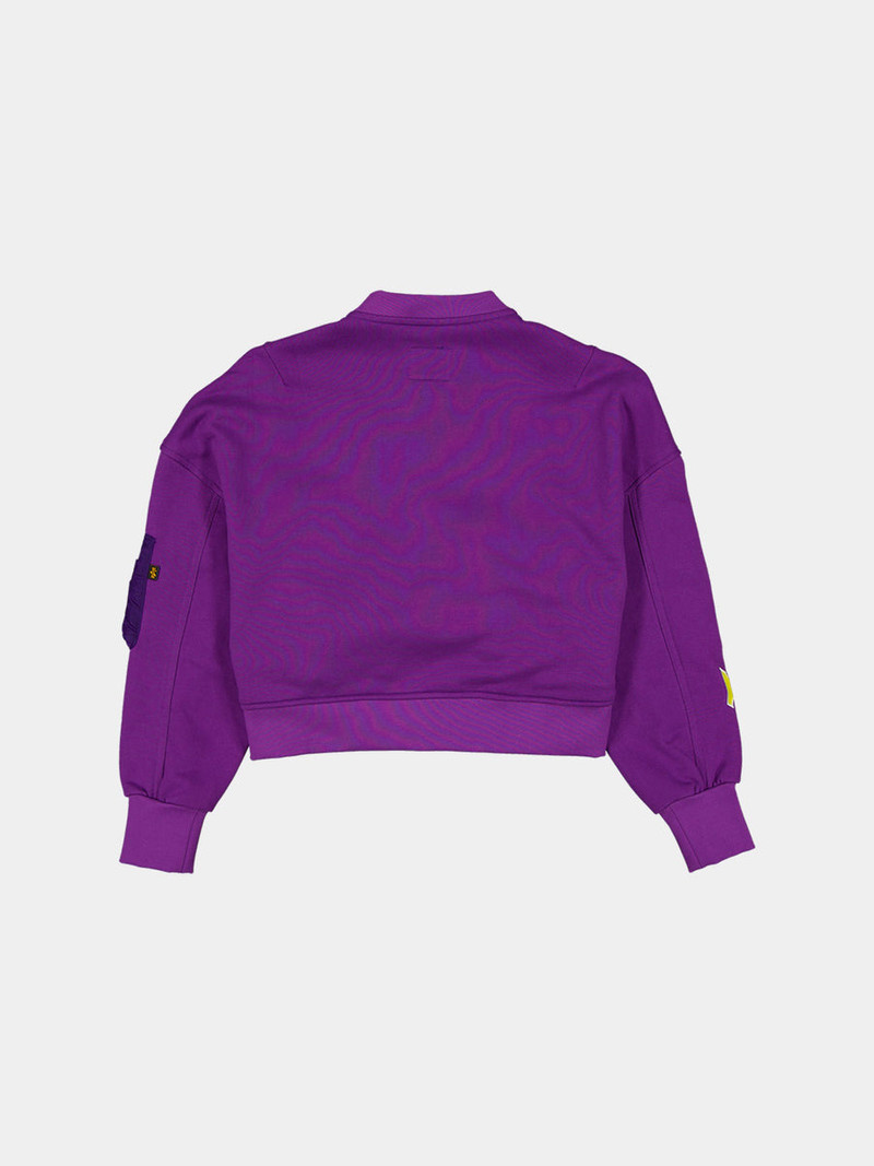 ALPHA INDUSTRIES LOS ANGELES LAKERS X ALPHA X NEW ERA L-2B FRENCH TERRY JACKET WOMENS outlook