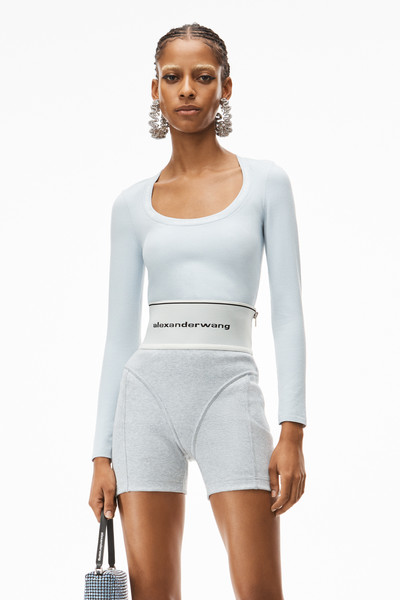 Alexander Wang LOGO JACQUARD TOP IN STRETCH KNIT outlook