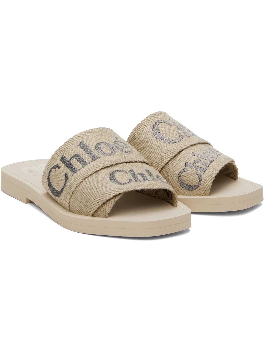 Beige Woody Mules - 4