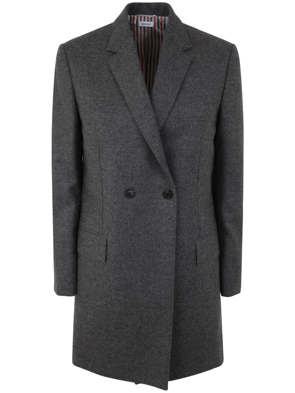 Thom Browne Women Elongated Long Sleeve Double Breasted Sportcoat In Wool Flannel - 6