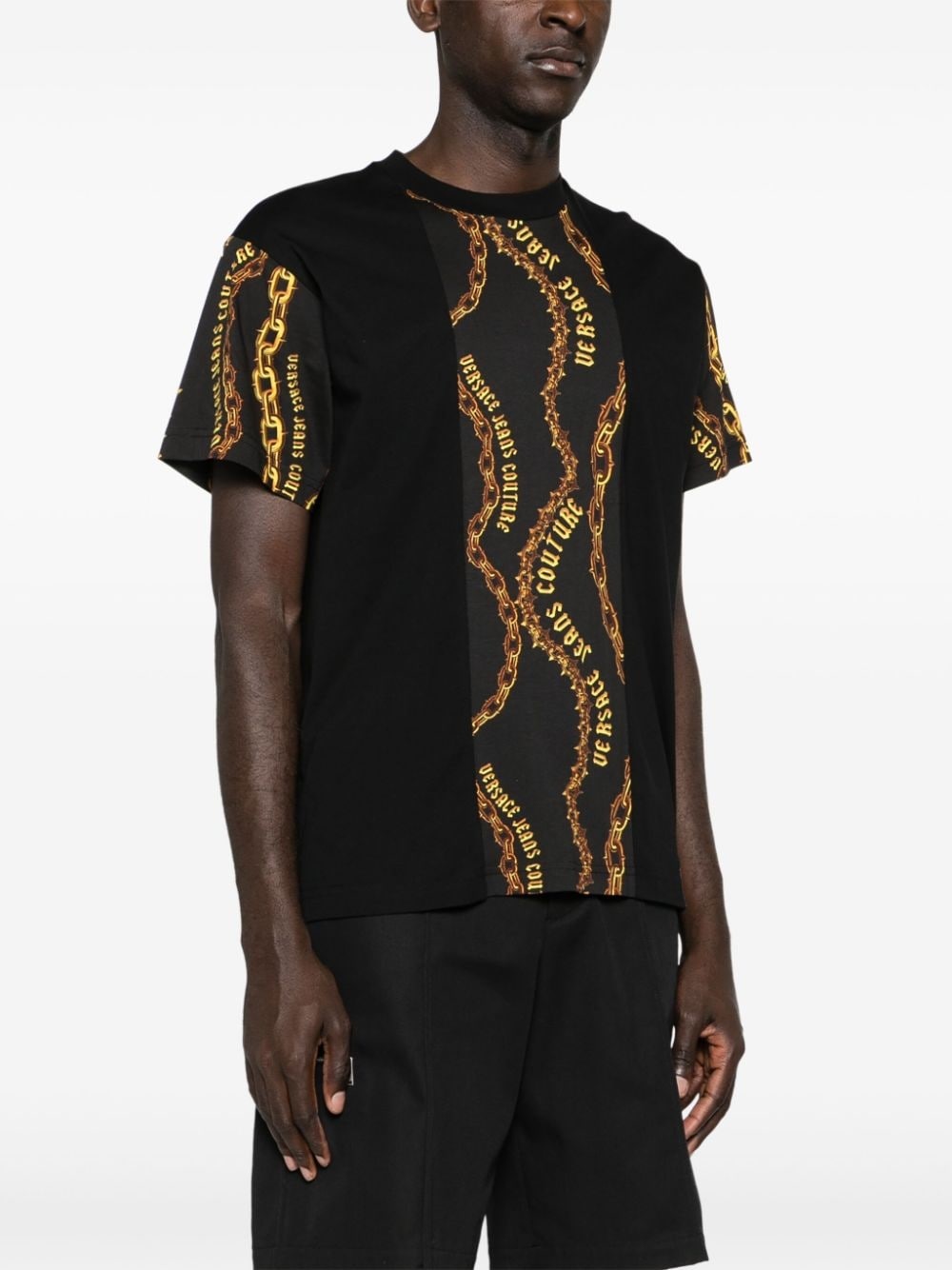 panelled cotton T-shirt - 3