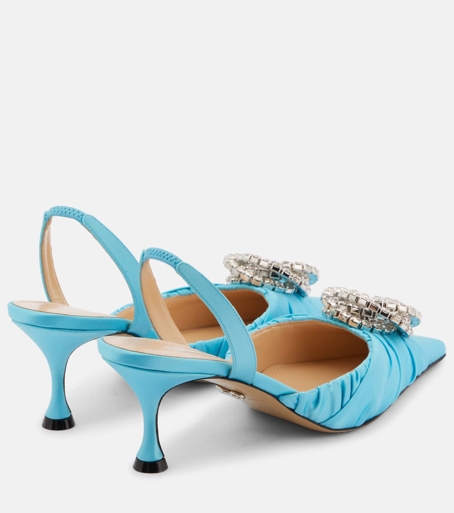 Galaxy 65 satin slingback pumps - 2