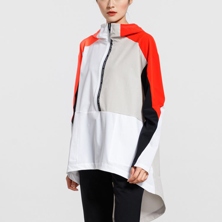 (WMNS) Under Armour Woven Graphic Anorak Jacket 'White Black Orange' 1317852-100 - 3