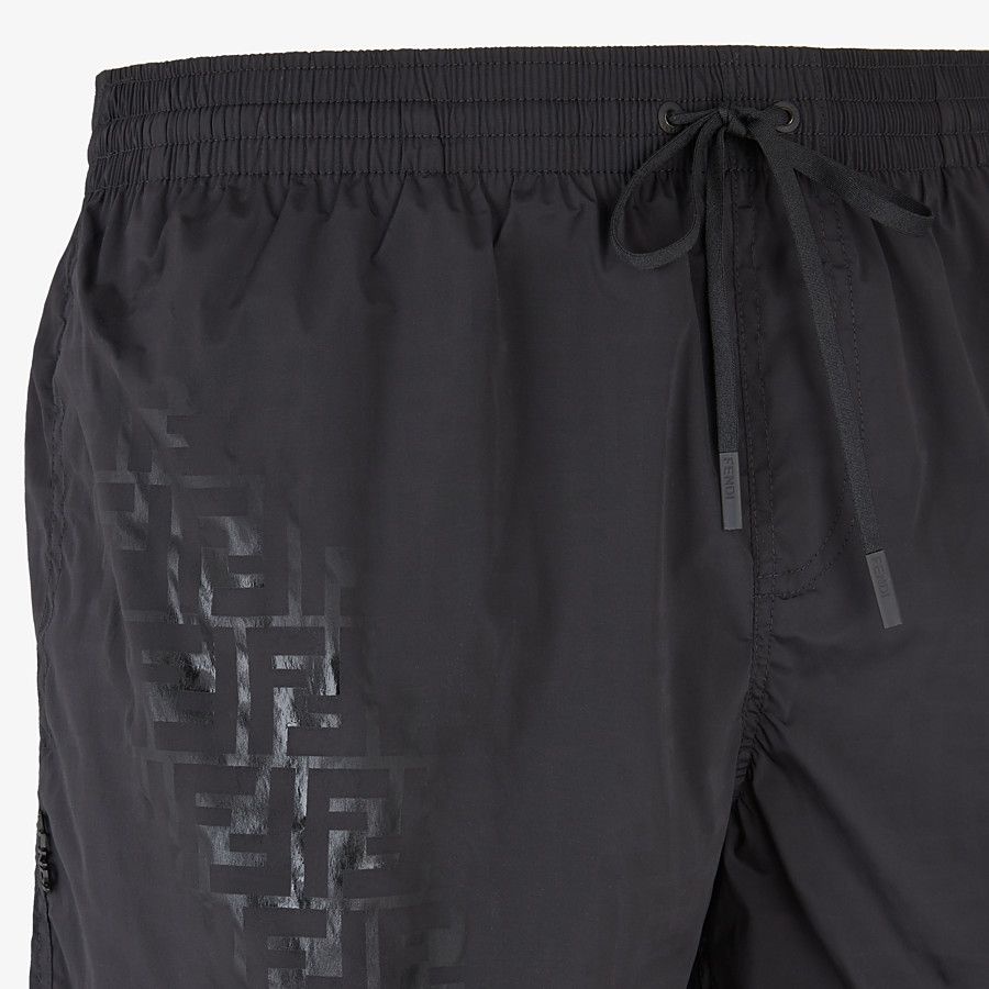 Black nylon swim shorts - 3