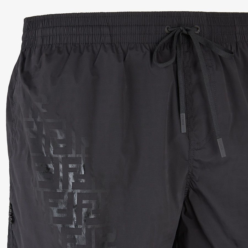 Black nylon swim shorts 3