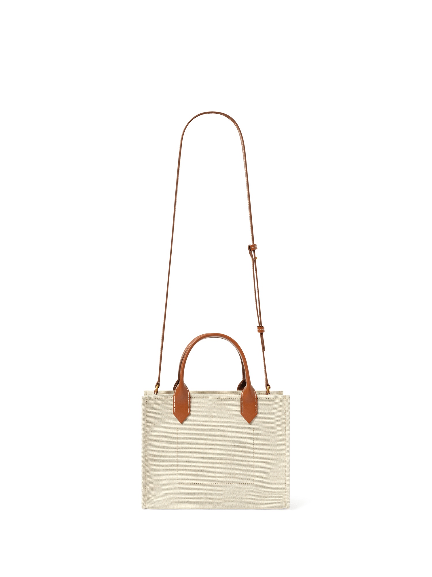 B-Army Small Canvas  Shopper Bag in Natural/Brown - 5