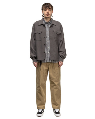 SOPHNET. High Twisted Washer Cotton Serge Wide Tapered Pants Beige outlook
