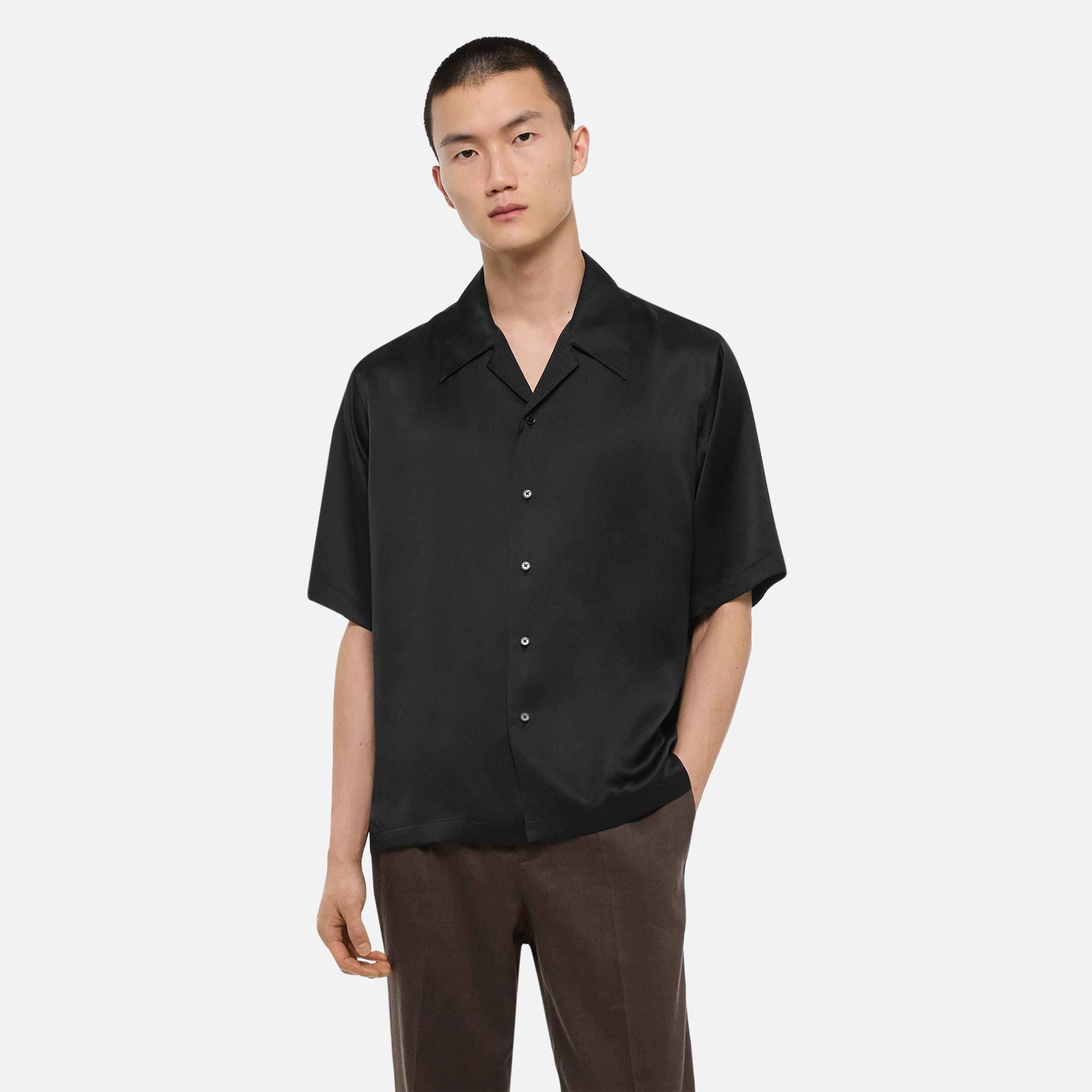 BOXY SILK SHIRT - 8