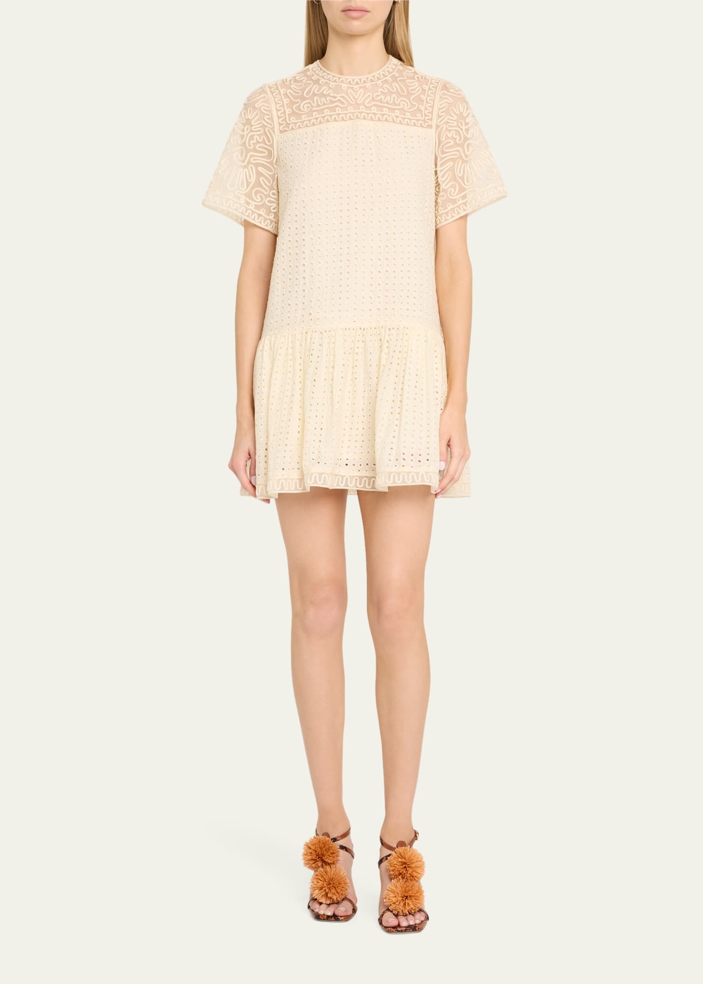 Gabi Embroidered Mini Dress - 2