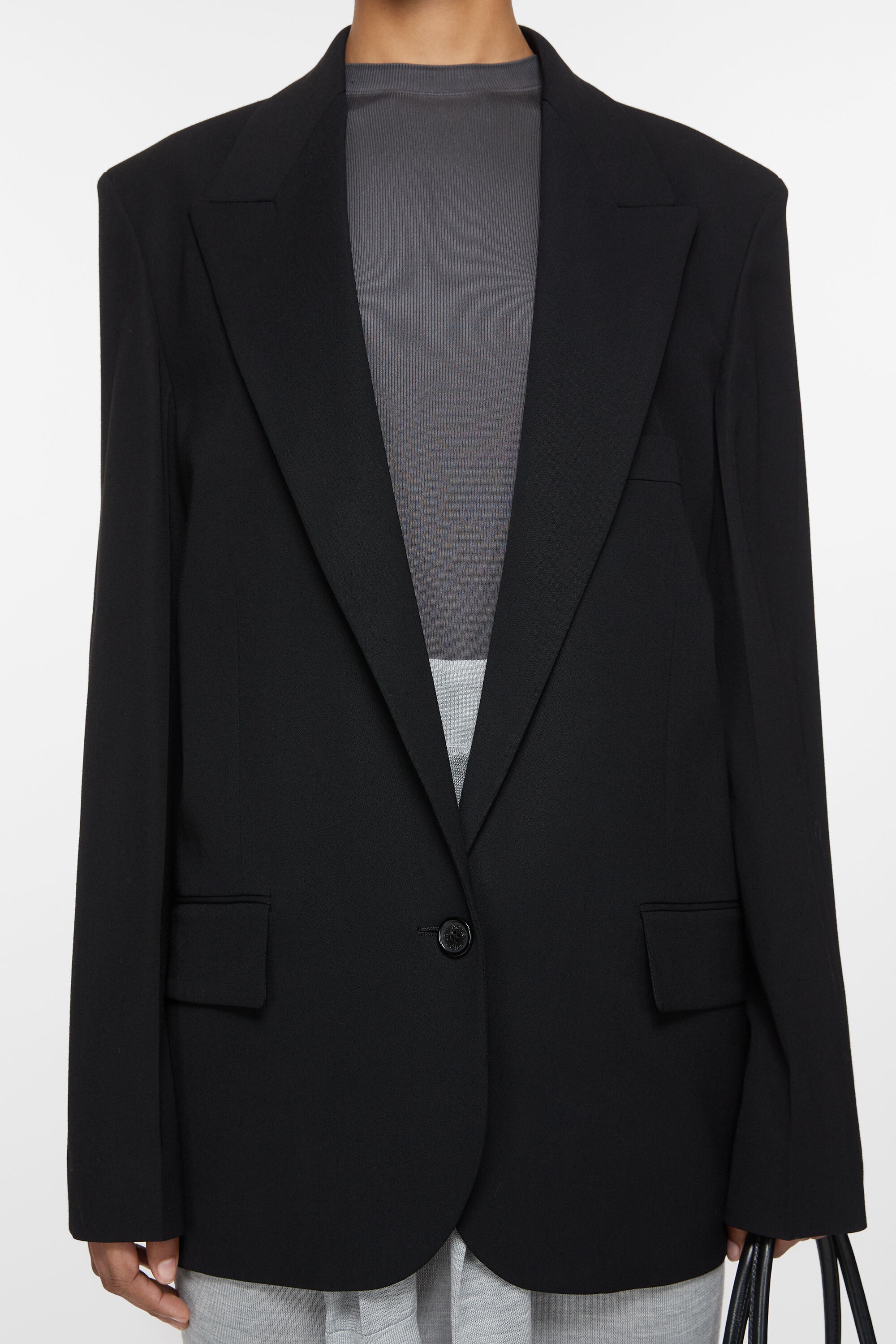 Single-breasted jacket - Regular fit - Black - 6