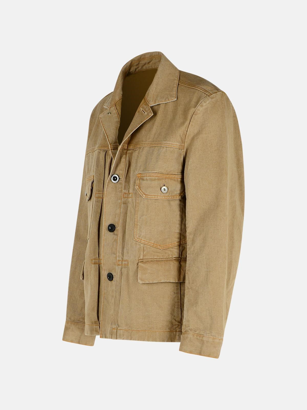 BEIGE DENIM JACKET - 2