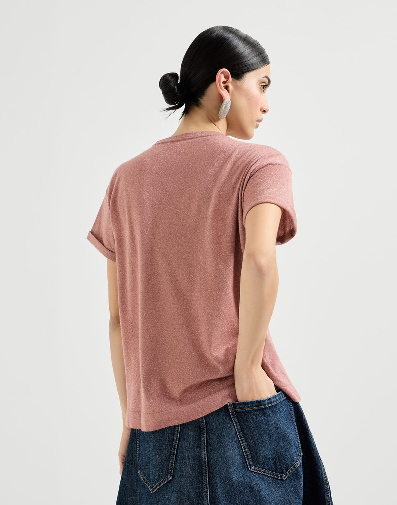 Sparkling cashmere and silk lightweight knit T-shirt 3