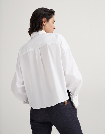 Brunello Cucinelli Stretch cotton poplin shirt with monili outlook