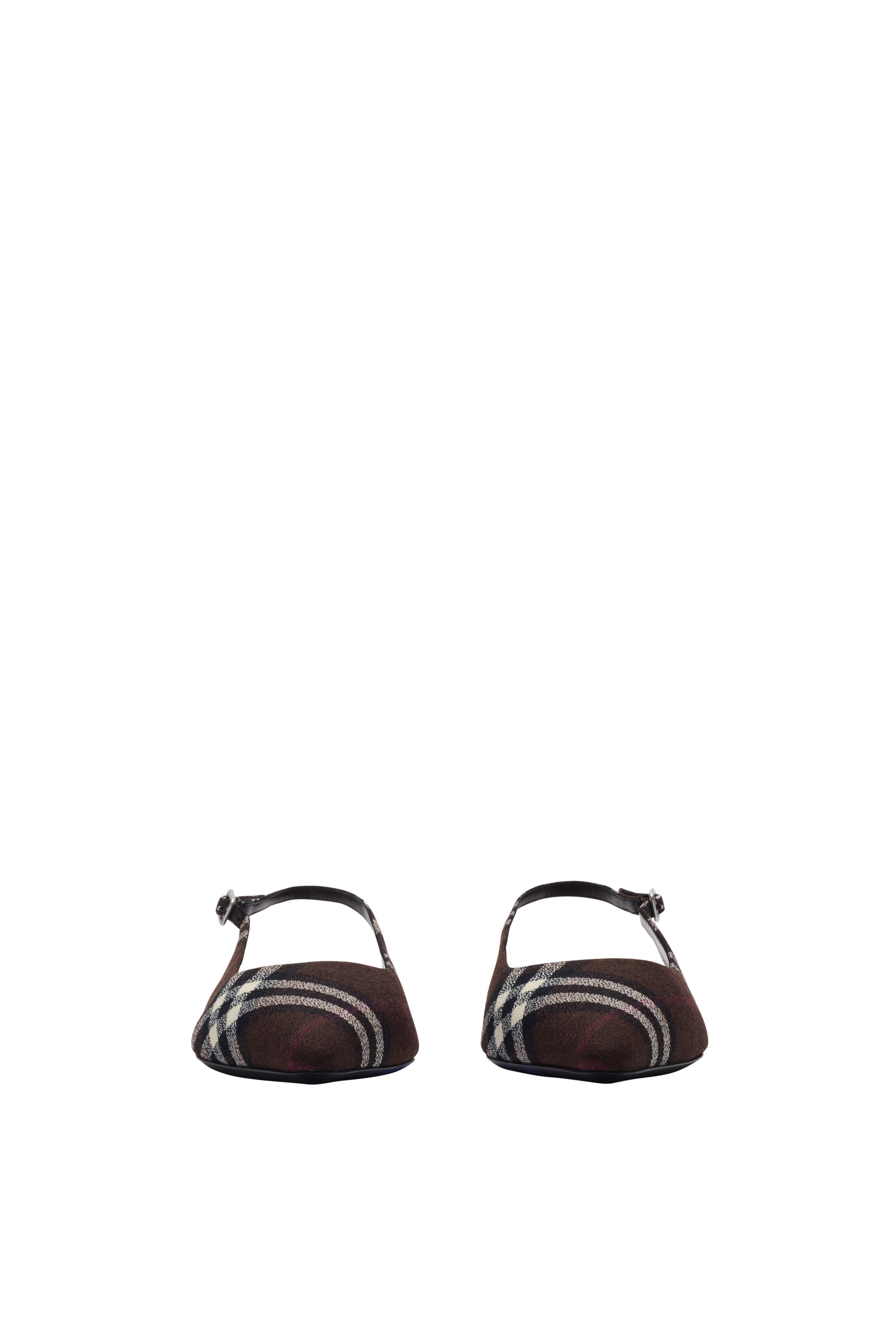 burberry Check Dame Slingback Ballerinas in Mahogany Brown at Nordstrom - 2