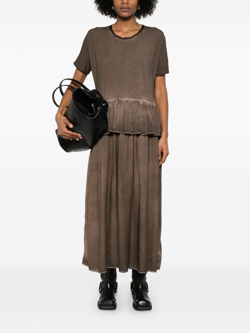 ruffle-detailed midi dress - 2