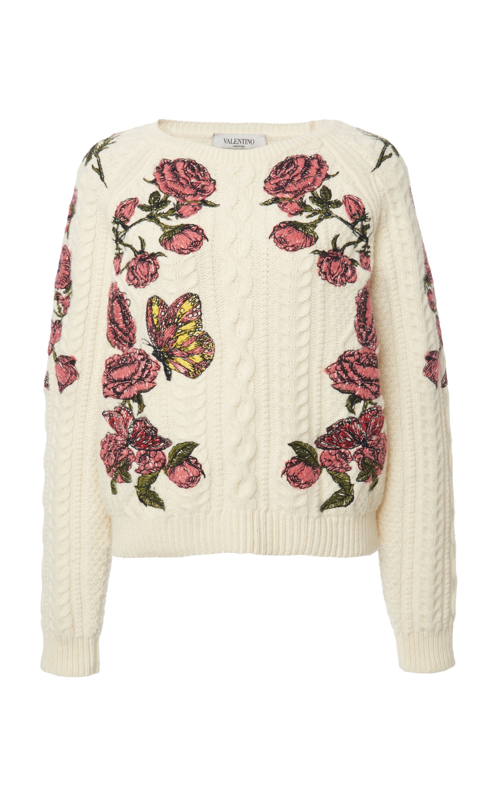 Floral Virgin Wool Sweater floral - 1