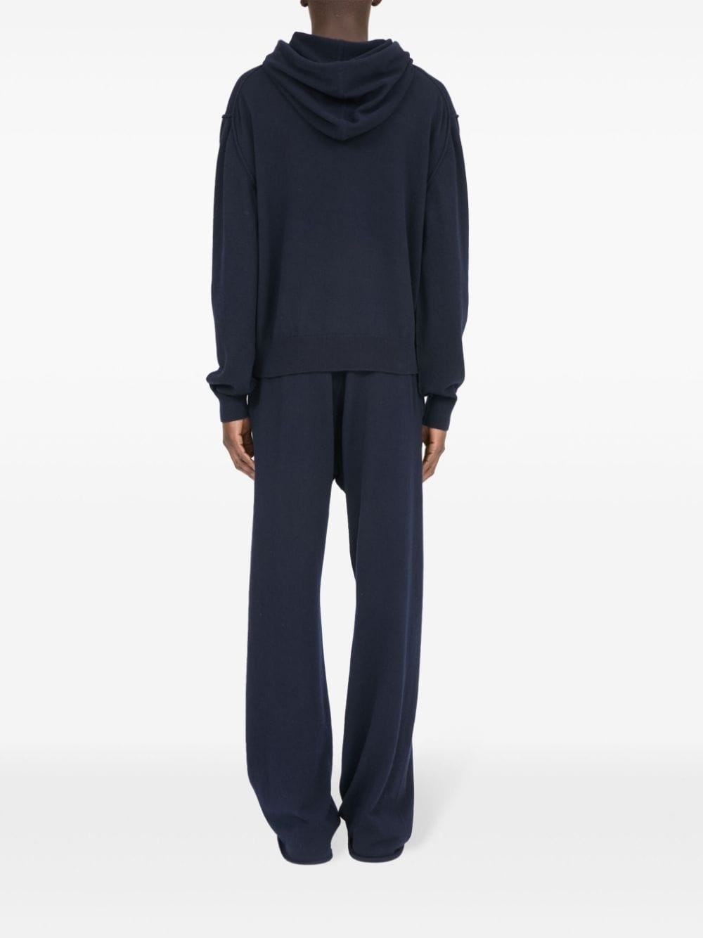 pouch-pocket kntited hoodie - 4