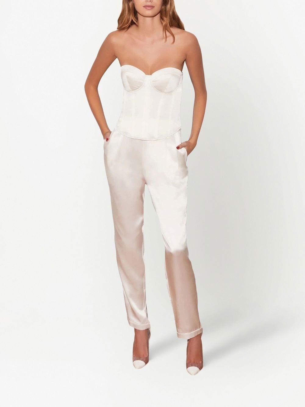 sweetheart neck silk bustier - 3