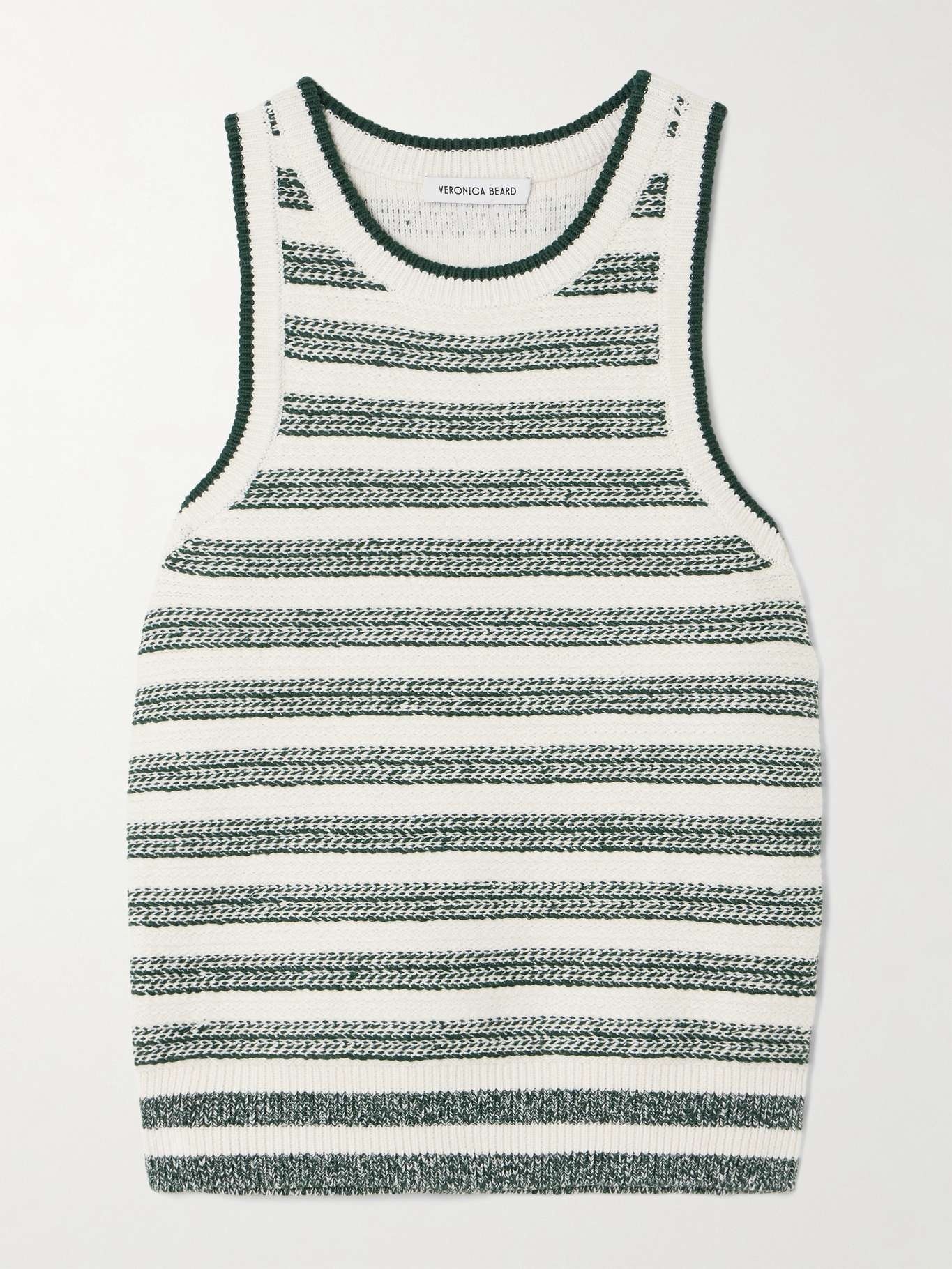 Jerrel striped linen-blend tank - 1