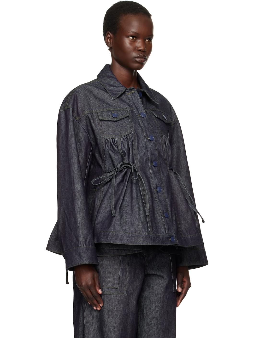 CECILIE BAHNSEN☆デニム アリス ジャケット CECILIE BAHNSEN Blue Alice Denim Jacket | REVERSIBLE