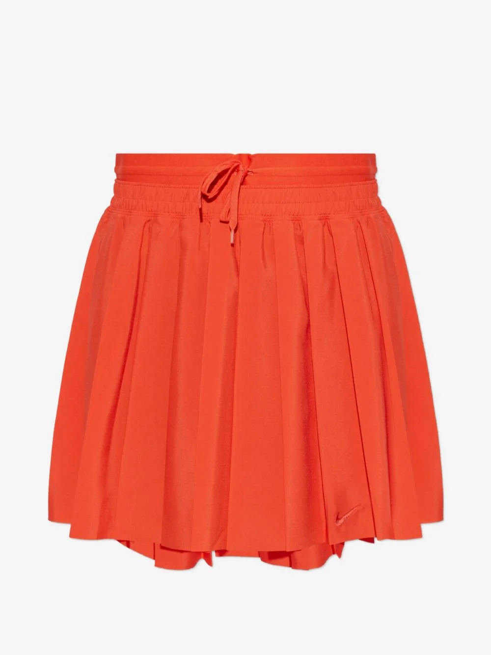 pleated embroidered-logo skirt - 1