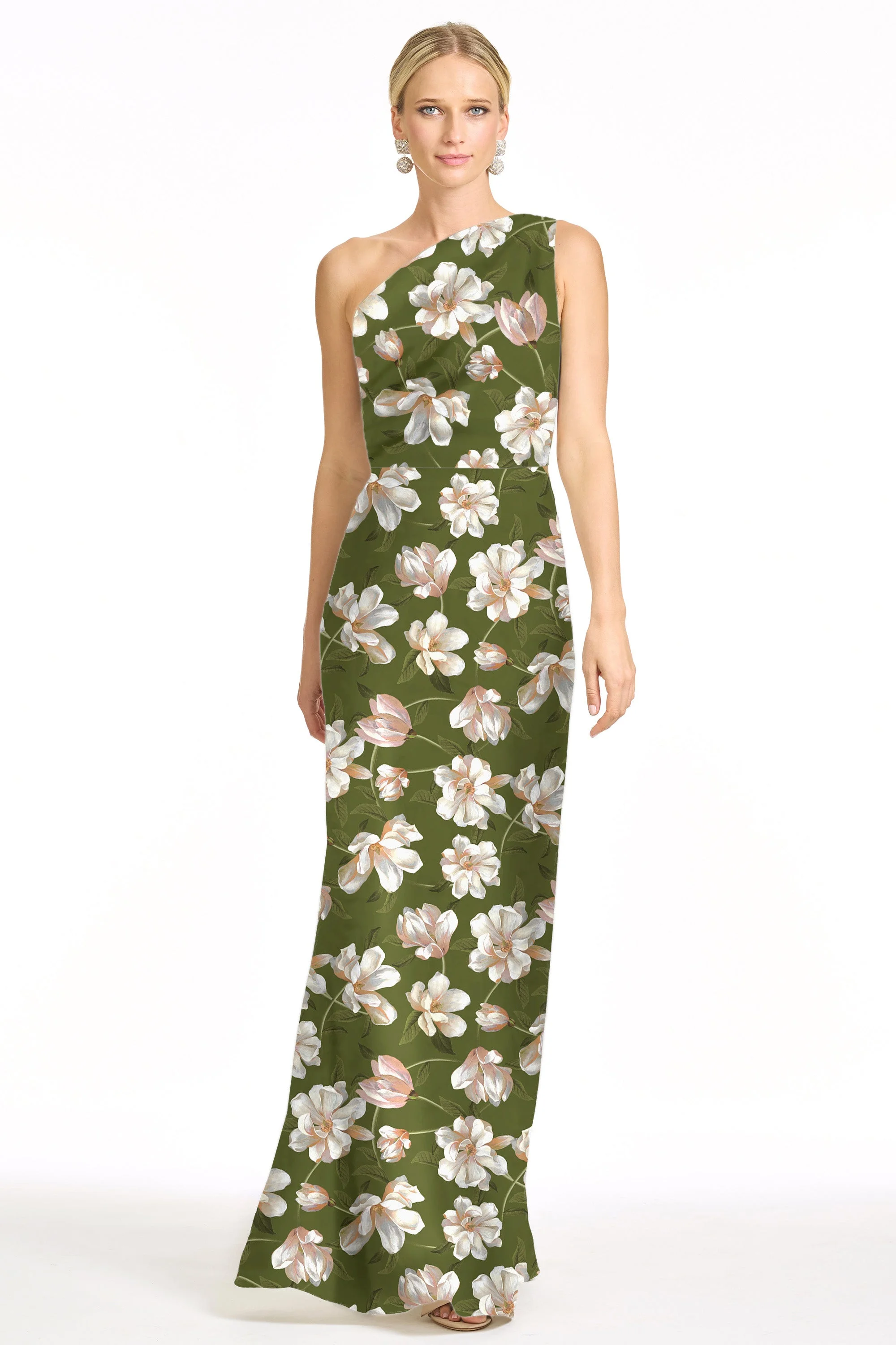 DELPHINE GOWN - MOSS MAGNOLIA - 1