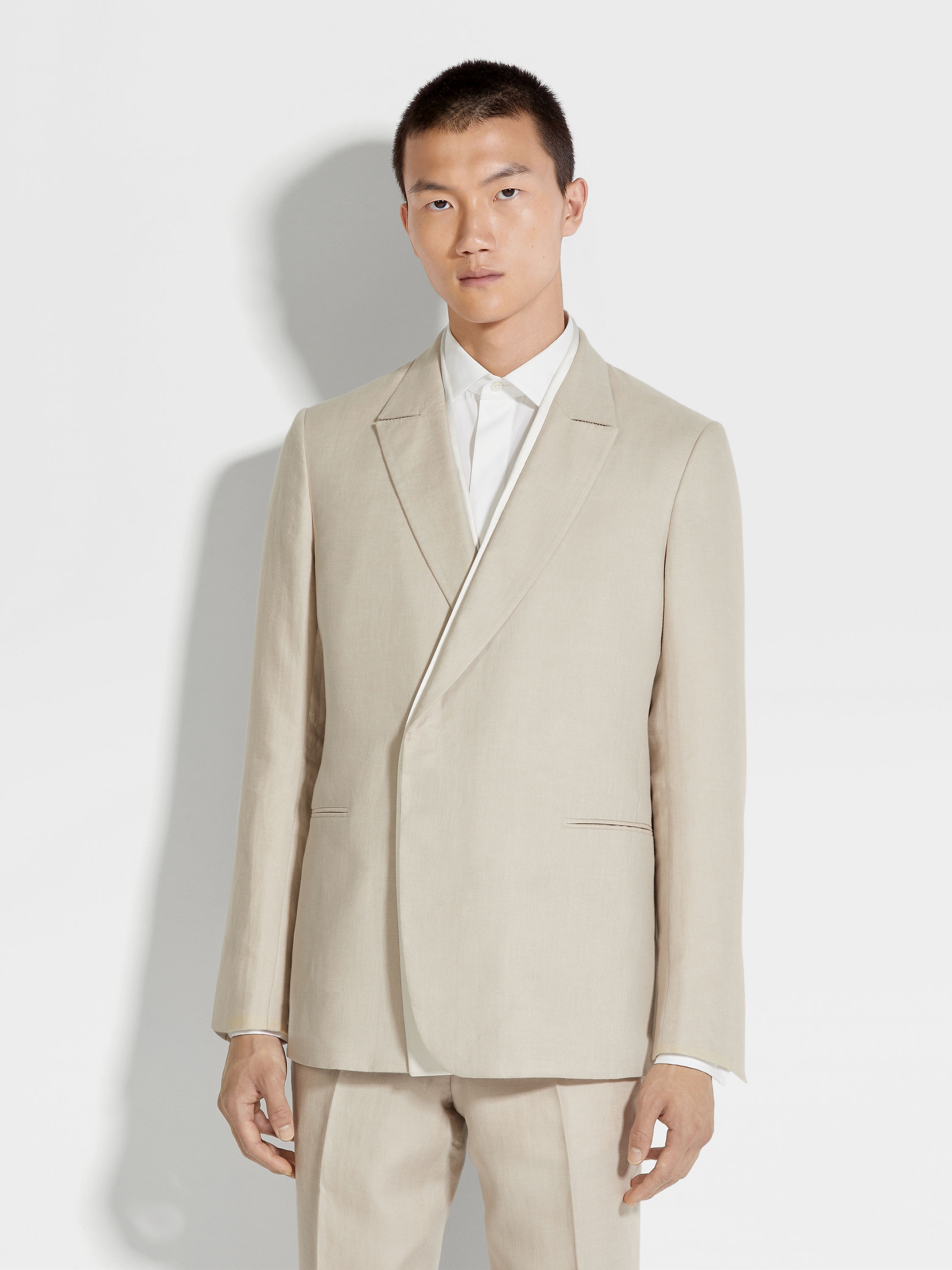 LIGHT BEIGE OASI LINO EVENING JACKET - 4