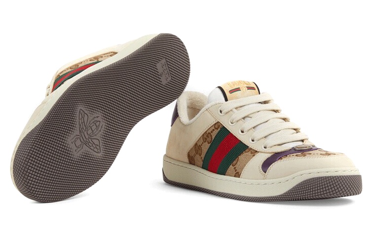 (WMNS) Gucci Screener GG Logo Sneakers 'Beige Brown' 677423-HVKI0-9765 - 5