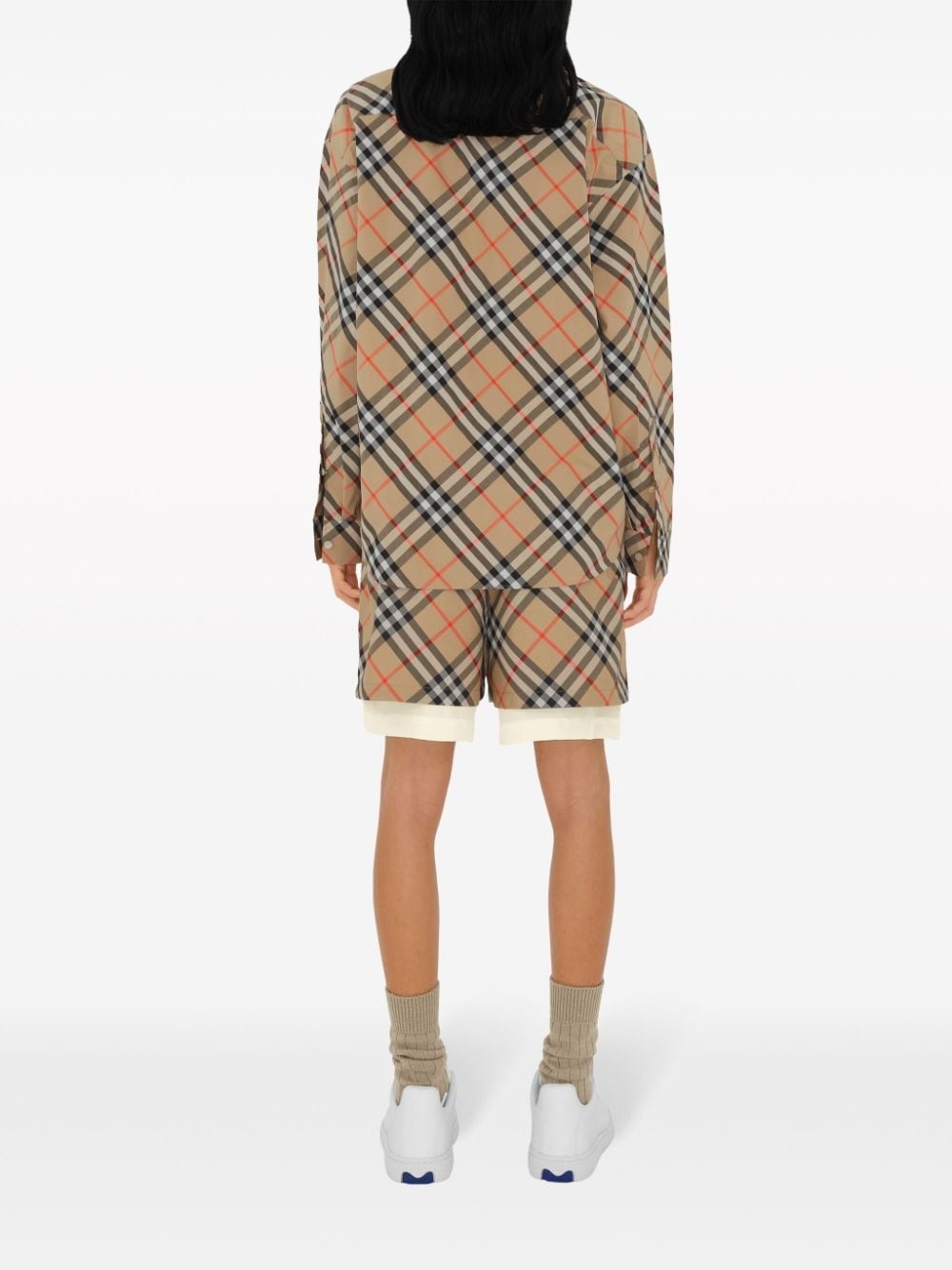 check-pattern cotton shirt - 4