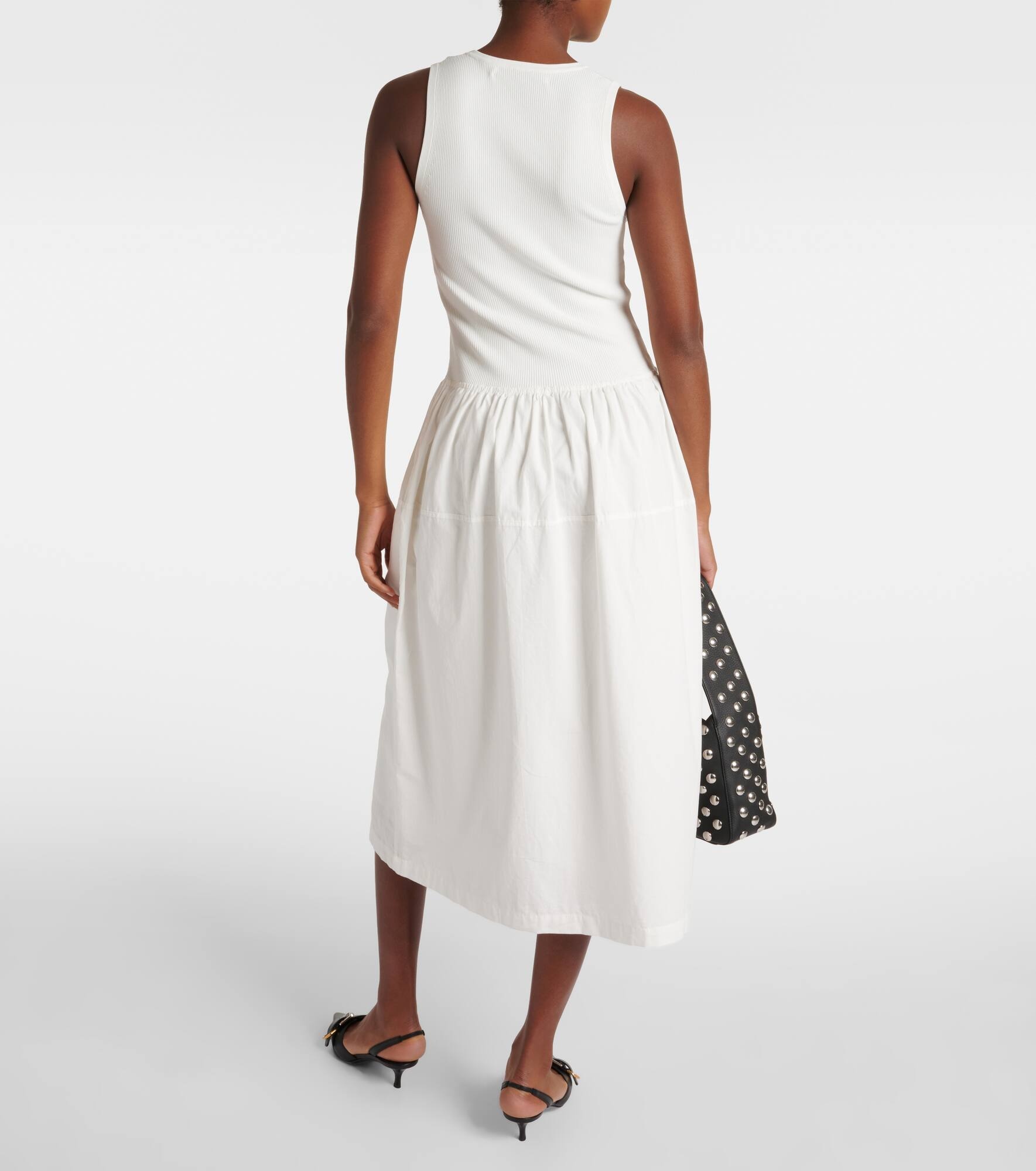 Malia cotton poplin midi dress - 3