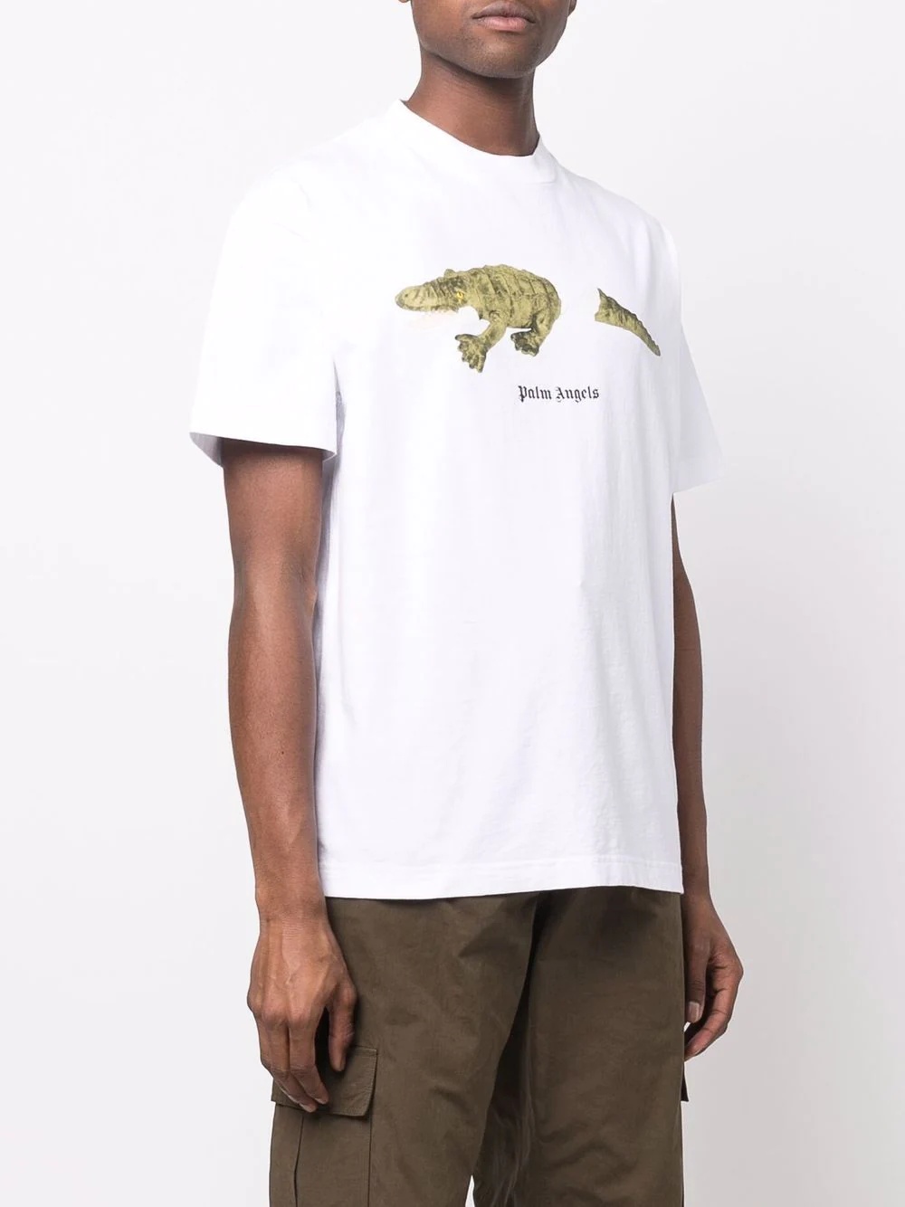 crocodile-print cotton T-shirt - 3