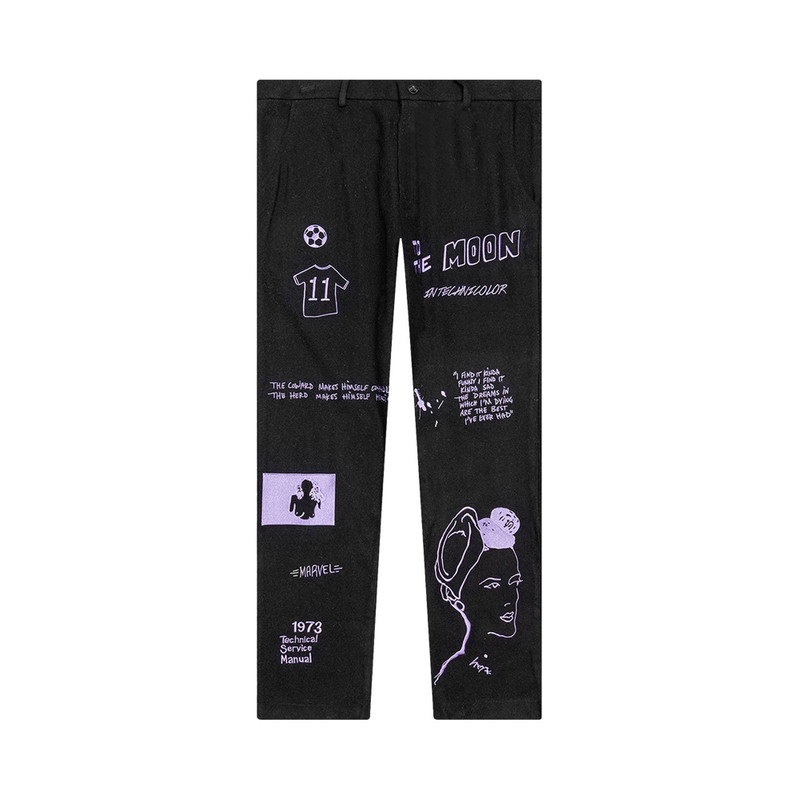 KidSuper Embroidery Suit Bottom 'Black' 1