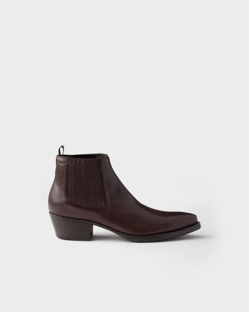 Prada Leather Chelsea boots outlook