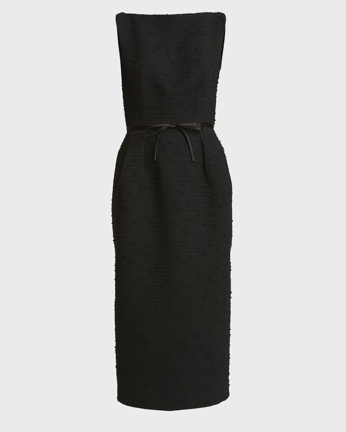 Sleeveless Belted Midi Pencil Dress - 1