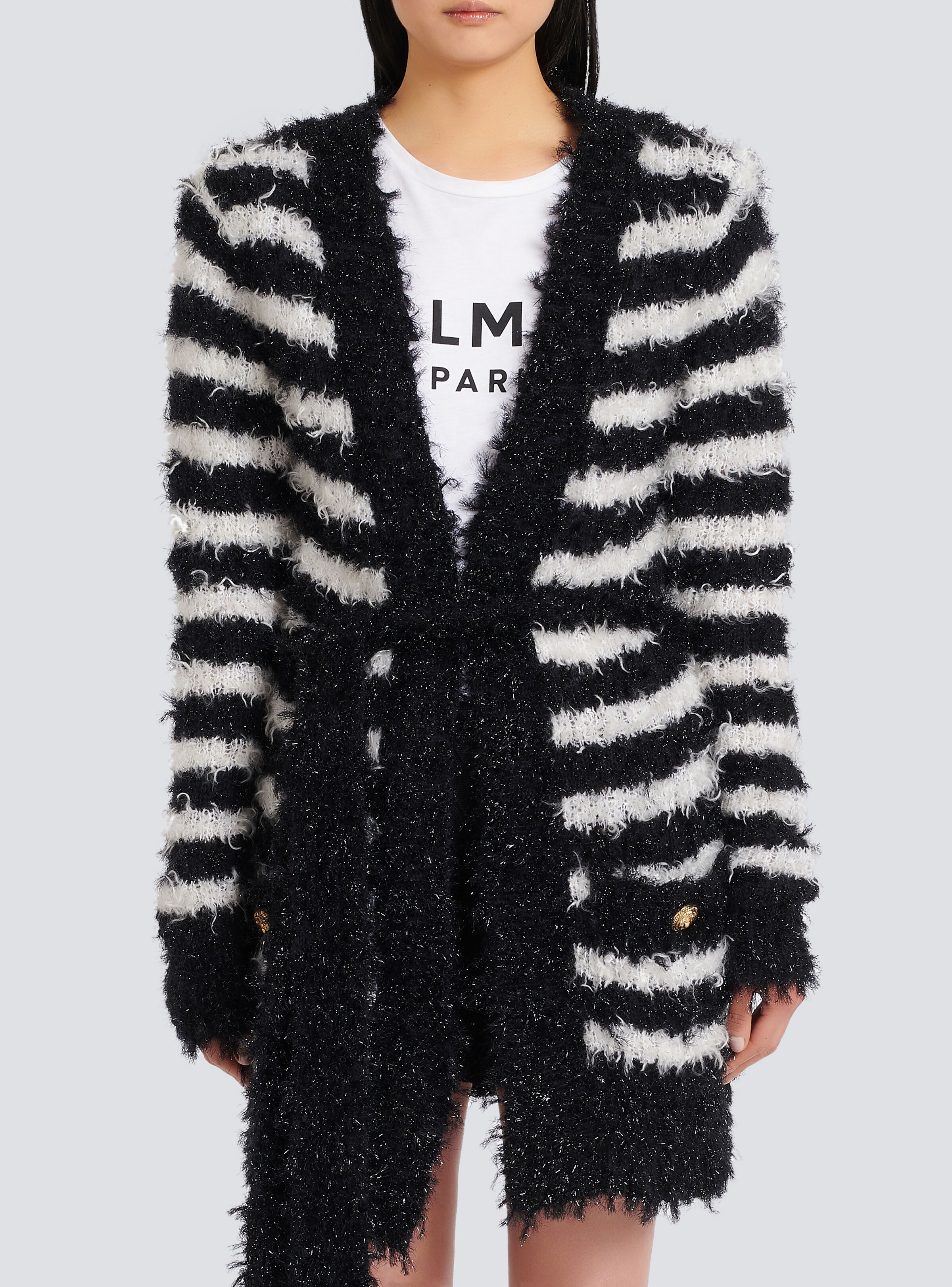 Striped knit cardigan - 6