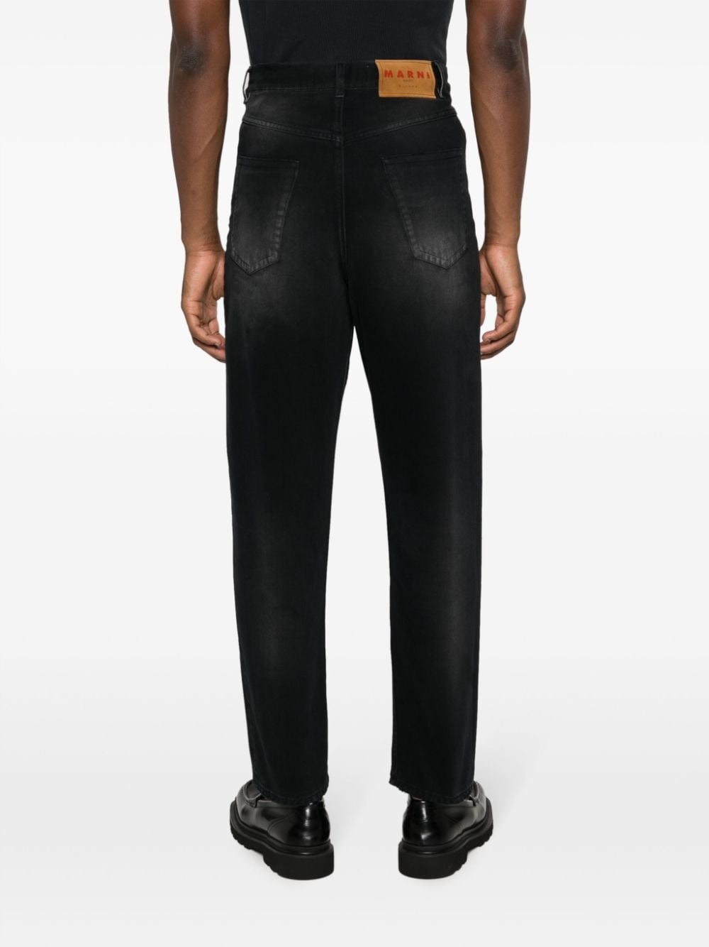 whiskering-effect straight-leg jeans - 4