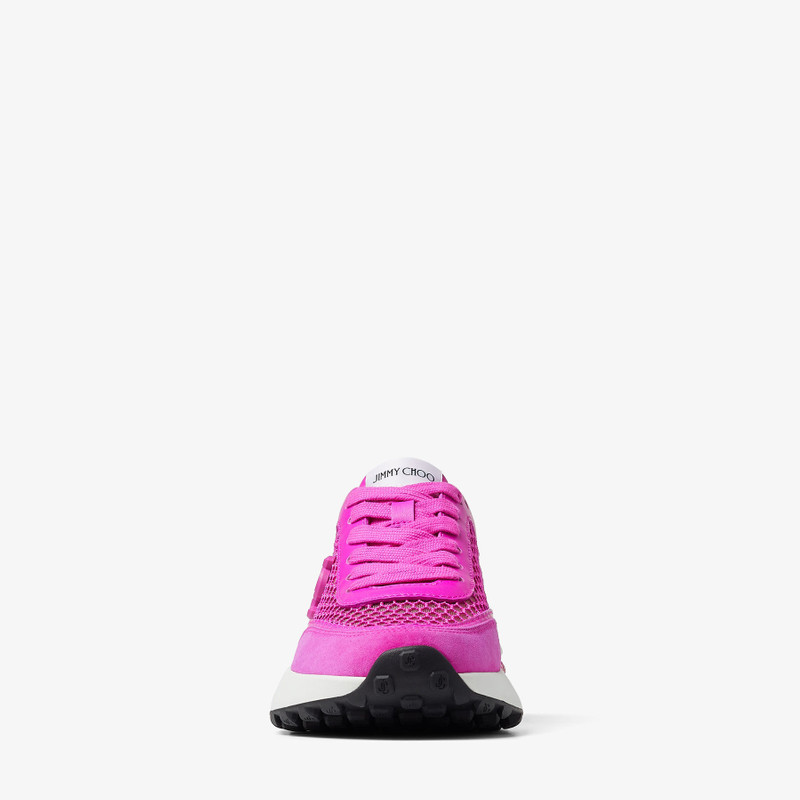 Memphis Lace Up/F
Fuchsia Fishnet Mesh and Leather Low Top Trainers 5