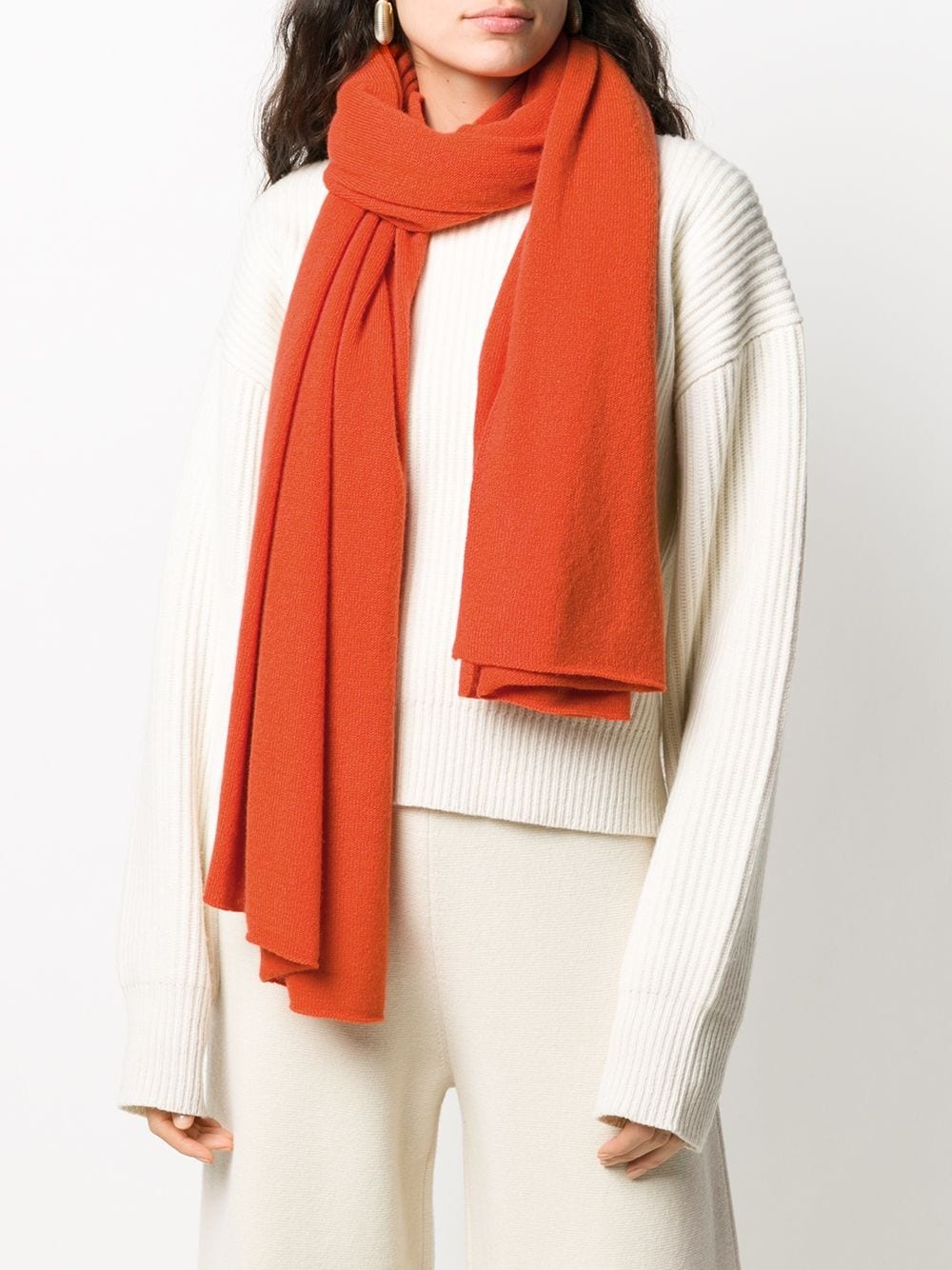 fine-ribbed cashmere scarf - 2