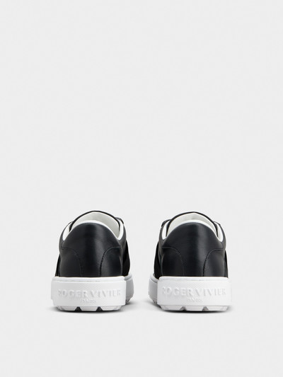 Roger Vivier Very Vivier Strass Buckle Sneakers in Leather outlook