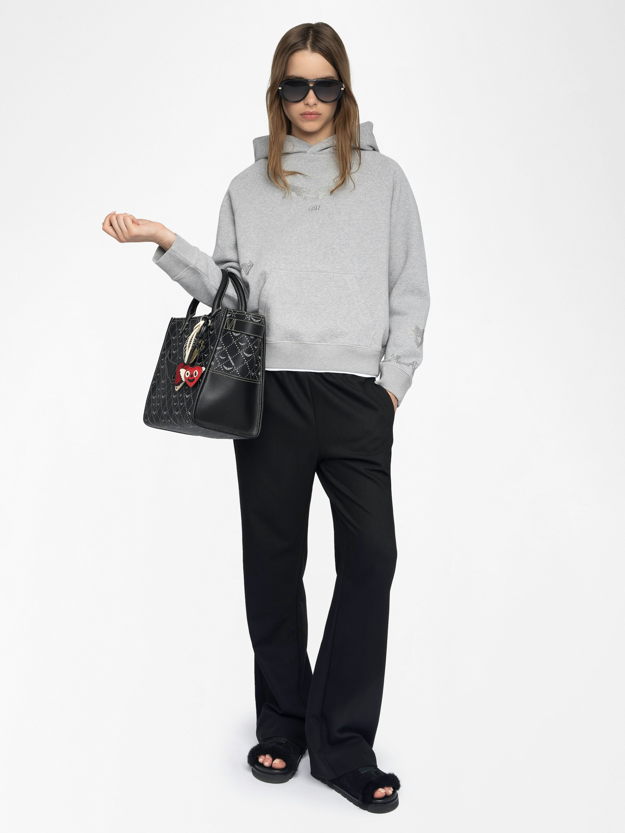 Georgy Grey Women's Rhinestone Sweatshirt - 3